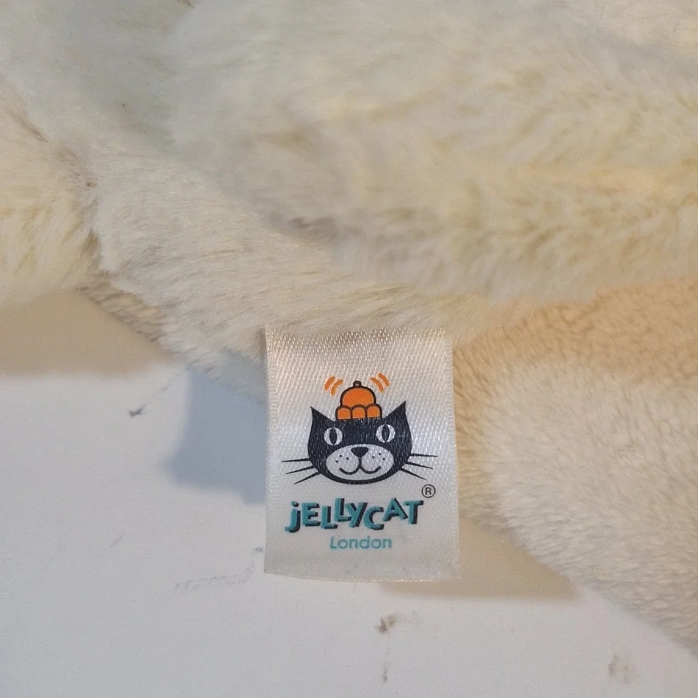 Jellycat Baby Raddle Dog White Black & Security Blanket Lovey Stuffed Animals